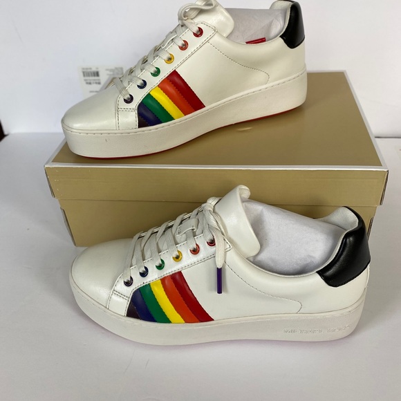 MICHAEL KORS Poppy Lace Up Nappa PU # 9. Rainbow - Picture 9 of 11